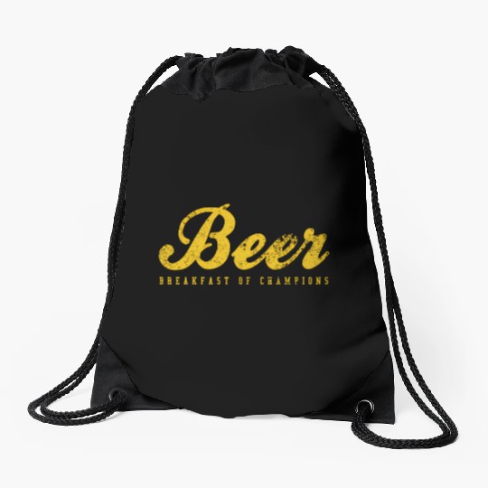 Beer Breakfast Of Champions Inred Drawstring Bags