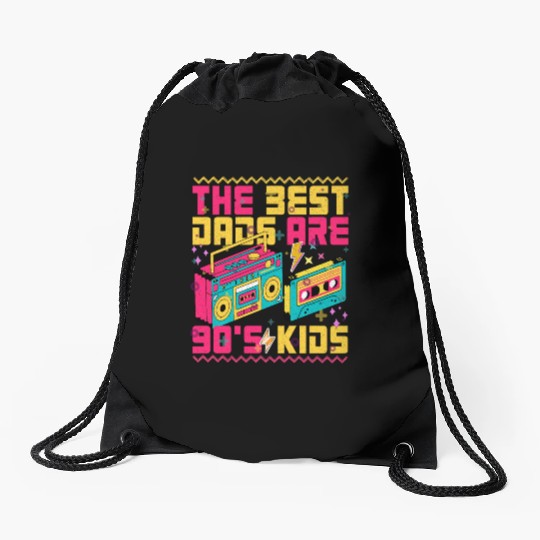 Aesthetic 90s, the best dads are 90s kids, Drawstring Bags