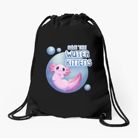 Save the Water Kittens Drawstring Bags
