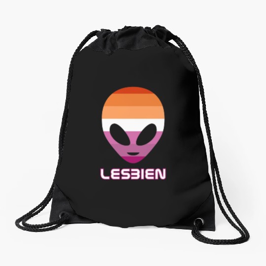 Lesbien aka lesbian alien Drawstring Bags