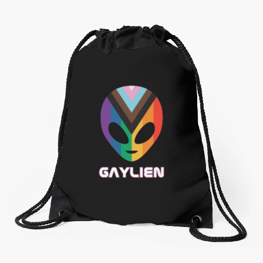 Gaylien aka Gay Alien Drawstring Bags