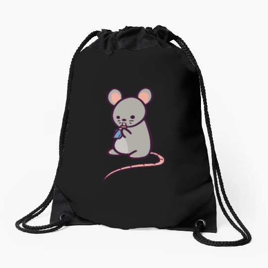 Cute Rat Candy Bar Drawstring Bags