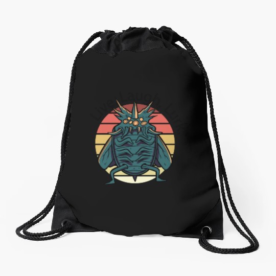 Live Laugh Lurk Drawstring Bags