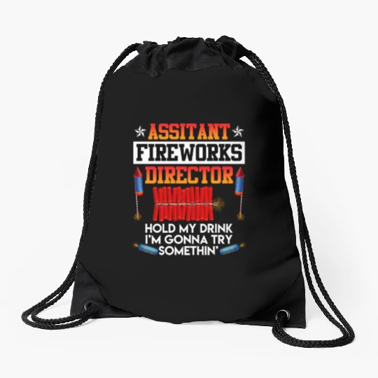 Independence Day Assistant Fireworks Director USA Drawstring Bags