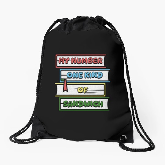 My Number One Kind Of Sandwich Book Lovers Drawstring Bags
