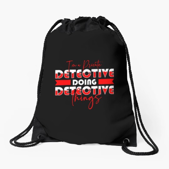 Agent Investigator Crime Drawstring Bags