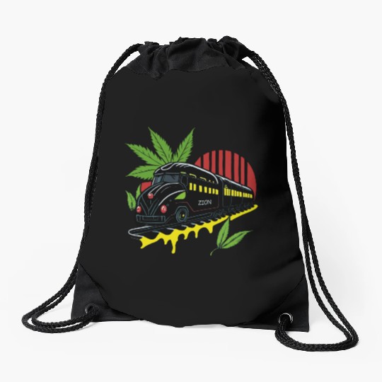 Zion Train Drawstring Bags