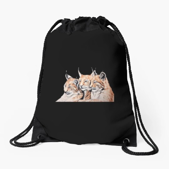 Design of lion cubs, king of the forest Drawstring Bags