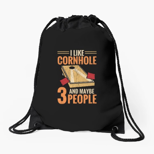 Funny Corn Hole Drawstring Bags