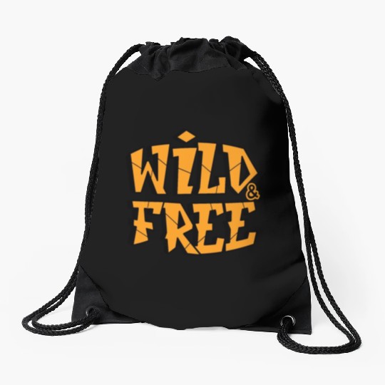 Wild and Free breath of nature Drawstring Bags