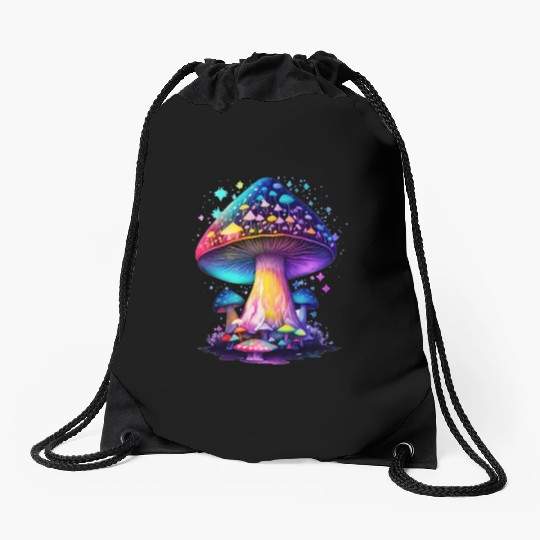 Mystical Fungi Drawstring Bags