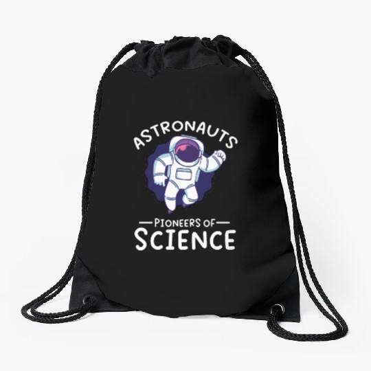 Astronauts pioneers of science spaceman space Drawstring Bags