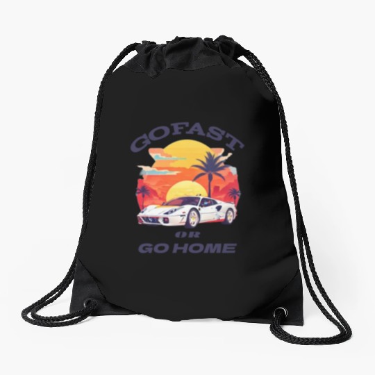 Go Fast , car lover Drawstring Bags, father's day gift
