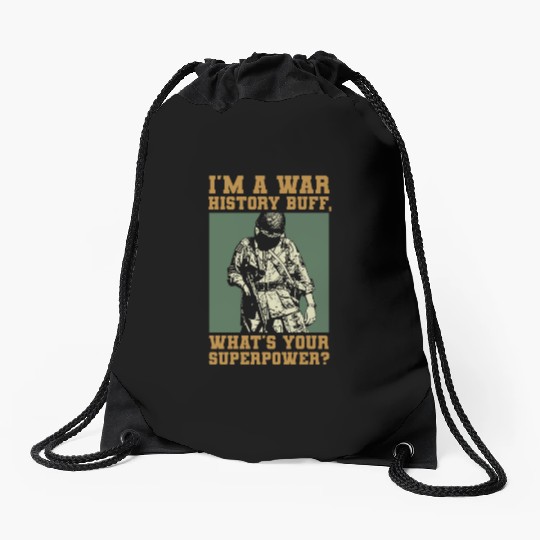 War History Buff - WW2 Enthusiast Drawstring Bags