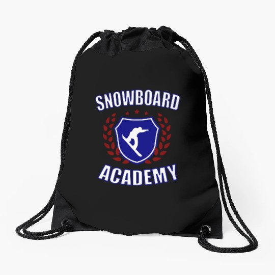 Snowboard Academy Drawstring Bags