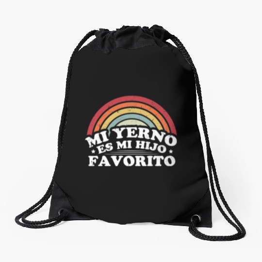 My Son In Law Is My Favorite Retro Drawstring Bags