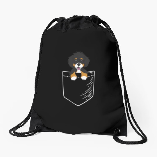 Bernedoodle Drawstring Bags