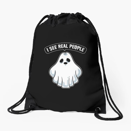 Funny Ghost Hunting Parapsychology Drawstring Bags