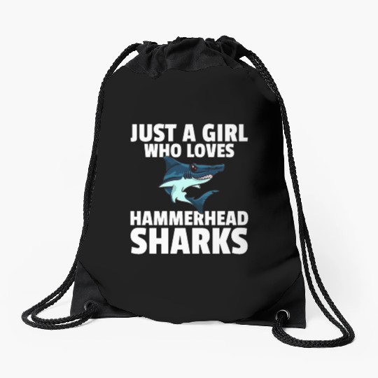 Hammerhead Shark Drawstring Bags