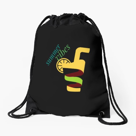 Cool lemon drink summer design Drawstring Bags