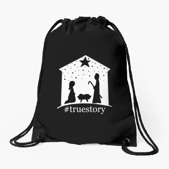 Truestory Birth Jesus True Bible Story Bethlehem Drawstring Bags