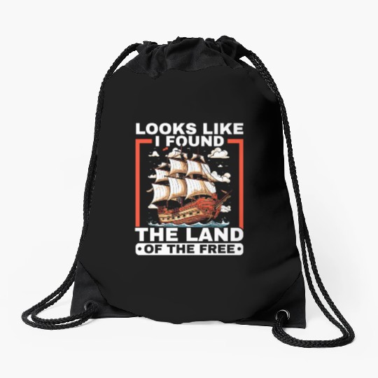 Christopher Columbus Italian American Columbus Day Drawstring Bags