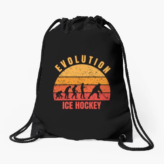 Evolution ice hockey Drawstring Bags