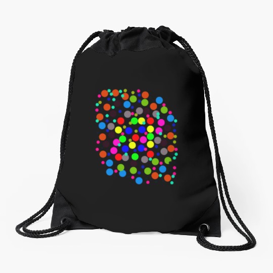 Multi-colored circle pattern Drawstring Bags, Travel