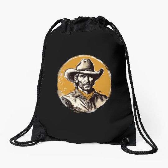 Howdy Partner! Retro Vintage Wild West Cowboy Drawstring Bags