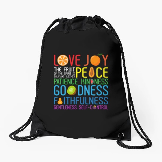 Love Joy The Fruit Of The Spirit Is Peace Patience Drawstring Bags