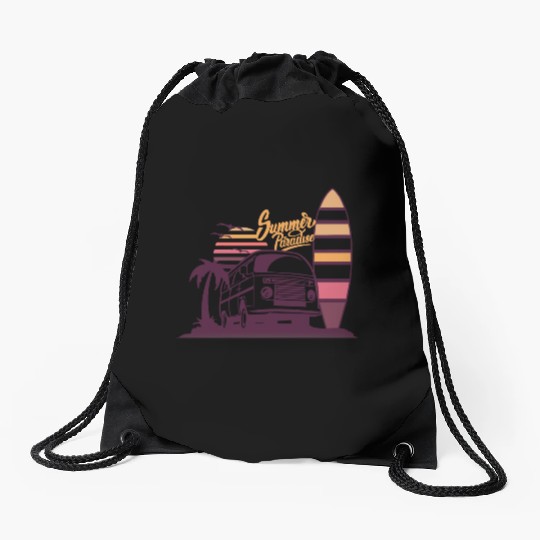 Summer Paradise Drawstring Bags