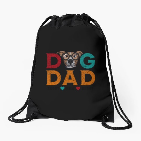 Best Dog Dad scout milo buddy Drawstring Bags