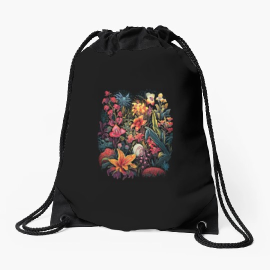 Orchids Flowers Garden Blossom Orchid Lover Drawstring Bags