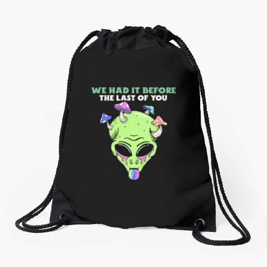 The Last Of Us All Mushroom Infected Green Alien Drawstring Bags