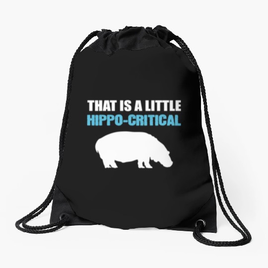 Little Hippo-Critical Zookeeper Or Animal Lover Gi Drawstring Bags