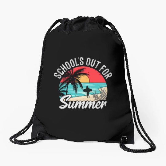 school's out for summer Drawstring Bags
