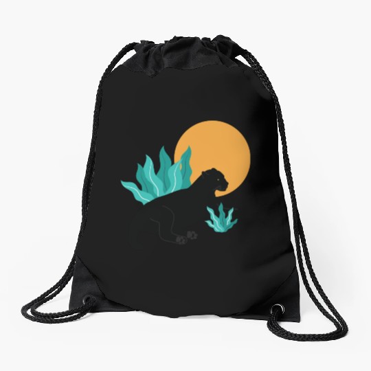 Sunday Chillout With Black Panther Drawstring Bags