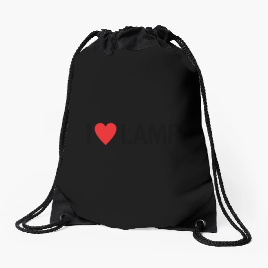 I Love Lamp Drawstring Bags