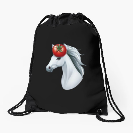 Horse Head Tomato - Creative Horse & Vegetable Drawstring Bags