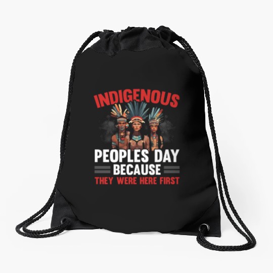 Aboriginal Indians Indigenous Native American Day Drawstring Bags