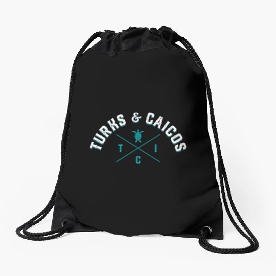 Turks And Caicos Islands Tropical Travel Drawstring Bags