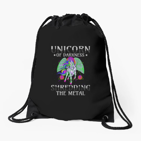 Goth Rock Satan Unicorn Festivals Death Metal Drawstring Bags
