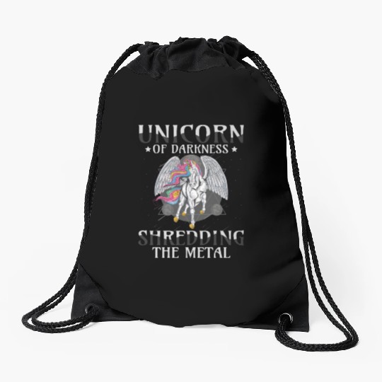 Goth Rock Satan Unicorn Festivals Death Metal Drawstring Bags