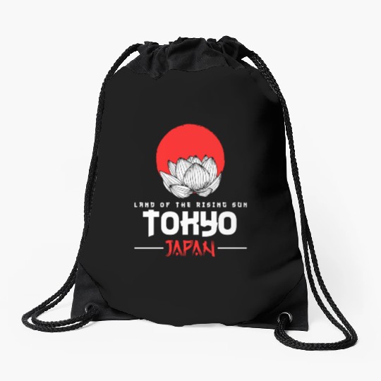 Tokyo Culture City Temple Drawstring Bags