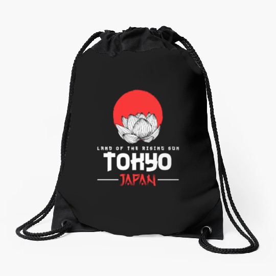 Tokyo Culture City Temple Drawstring Bags