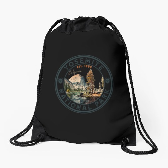 Yosemite National Park Vintage Style Half Dome Drawstring Bags