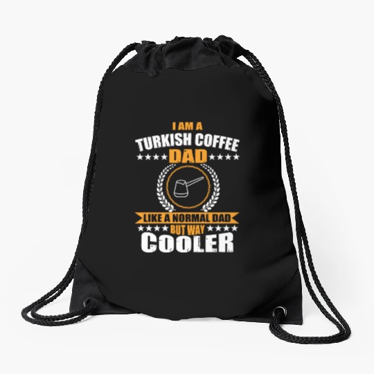 Turkish Coffee Dad Costume Father's Day Drawstring Bags