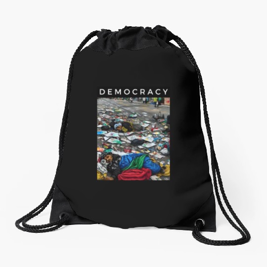 Forgotten Voices: The Democracy of the Streets Drawstring Bags