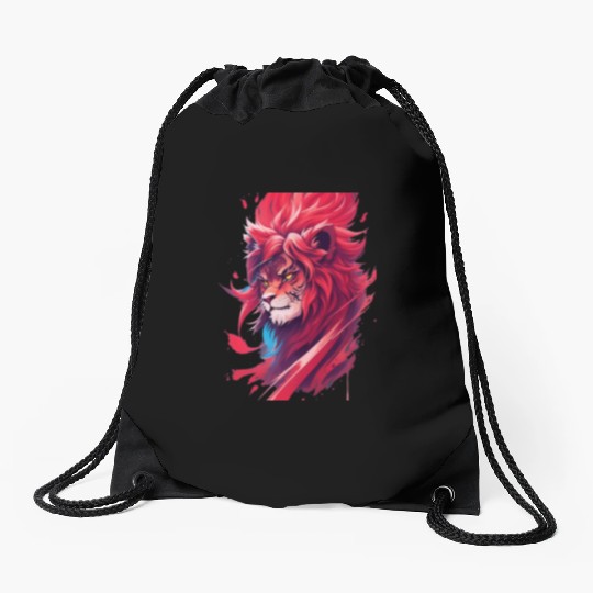 Ninja lion nice Drawstring Bags Ai design