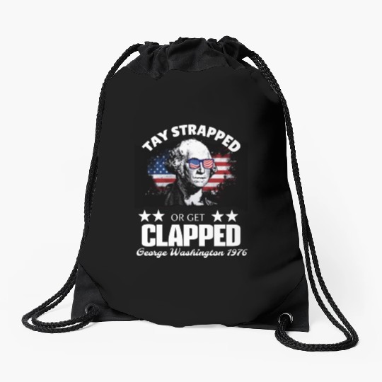 george washington teshirt Drawstring Bags